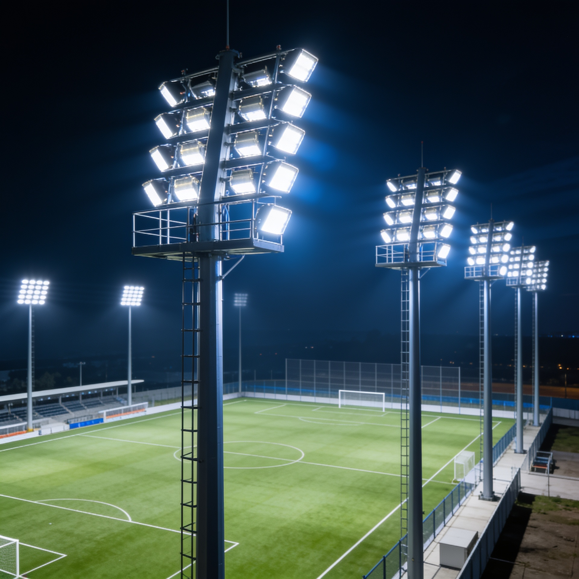 Diseñamos e instalamos sistemas de iluminación deportiva de alto rendimiento para multicanchas, estadios, recintos deportivos, colegios y espacios recreativos.